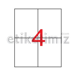 105x148 mm Şeffaf Lazer Etiket
