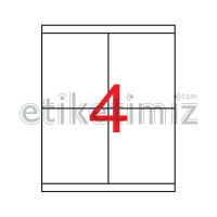 105x140 mm Şeffaf Lazer Etiket