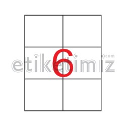 105x99 mm Şeffaf Lazer Etiket