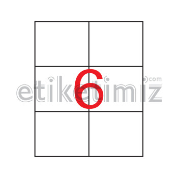 105x99 mm Şeffaf Lazer Etiket