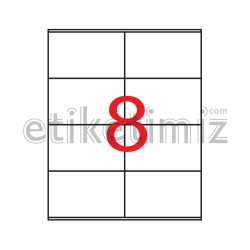 105x74 mm Şeffaf Lazer Etiket