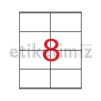 105x74 mm Şeffaf Lazer Etiket