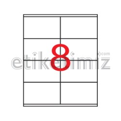 105x70 mm Şeffaf Lazer Etiket