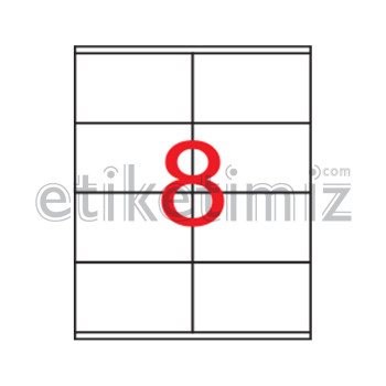 105x70 mm Şeffaf Lazer Etiket