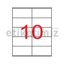105x57 mm Şeffaf Lazer Etiket