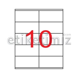 105x56 mm Şeffaf Lazer Etiket