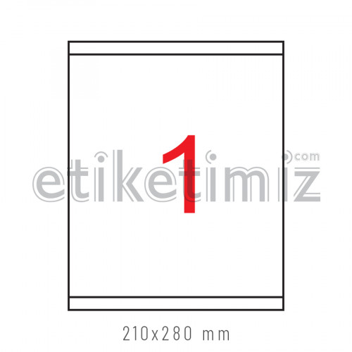 210x280 mm Şeffaf Lazer Etiket