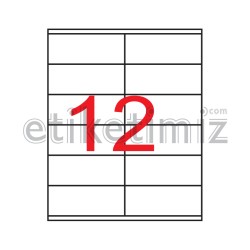 105x46 mm Şeffaf Lazer Etiket