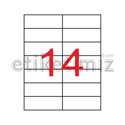105x42 mm Şeffaf Lazer Etiket