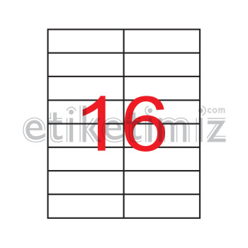 105x37 mm Şeffaf Lazer Etiket