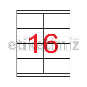 105x35 mm Şeffaf Lazer Etiket