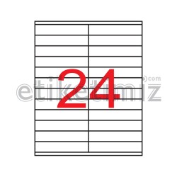 105x23 mm Şeffaf Lazer Etiket