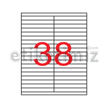 105x15 mm Şeffaf Lazer Etiket