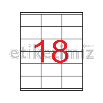 70x46 mm Şeffaf Lazer Etiket