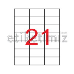 70x42 mm Şeffaf Lazer Etiket