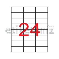 70x37 mm Şeffaf Lazer Etiket