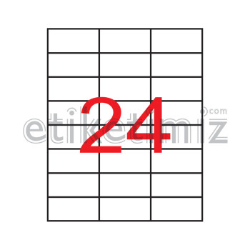 70x37 mm Şeffaf Lazer Etiket