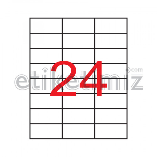 70x37 mm Şeffaf Lazer Etiket