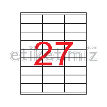 70x32 mm Şeffaf Lazer Etiket