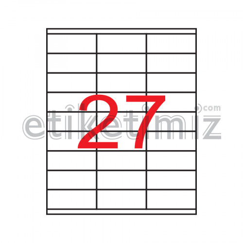 70x32 mm Şeffaf Lazer Etiket