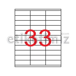 70x25 mm Şeffaf Lazer Etiket