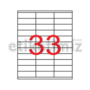 70x25 mm Şeffaf Lazer Etiket