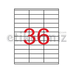 70x22 mm Şeffaf Lazer Etiket