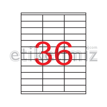 70x22 mm Şeffaf Lazer Etiket