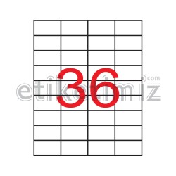 52.5x33 mm Şeffaf Lazer Etiket