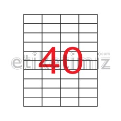 52.5x29 mm Şeffaf Lazer Etiket