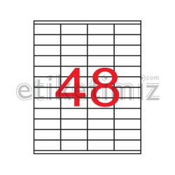 52.5x23 mm Şeffaf Lazer Etiket