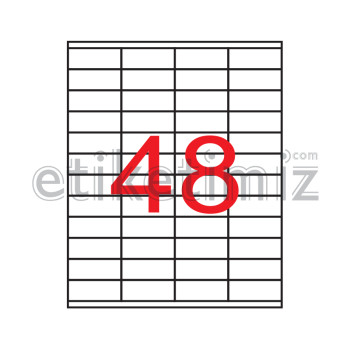 52.5x23 mm Şeffaf Lazer Etiket