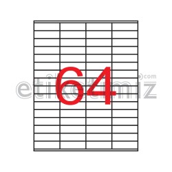 52.5x18 mm Şeffaf Lazer Etiket