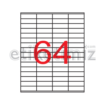 52.5x18 mm Şeffaf Lazer Etiket