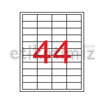48.5x25.4 mm Şeffaf Lazer Etiket