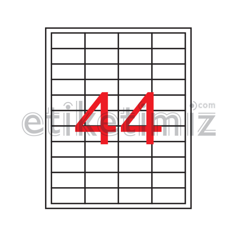 48.5x25.4 mm Şeffaf Lazer Etiket 48.5x25.4 mm Şeffaf Lazer Etiket