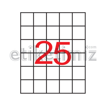 42x59 mm Şeffaf Lazer Etiket