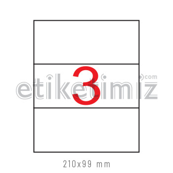 210x99 mm Şeffaf Lazer Etiket