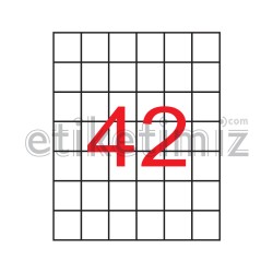 35x42 mm Şeffaf Lazer Etiket