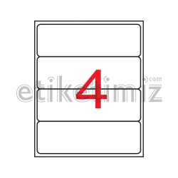 183x73 mm Şeffaf Lazer Etiket