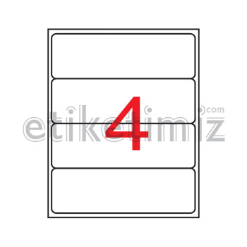 183x73 mm Şeffaf Lazer Etiket