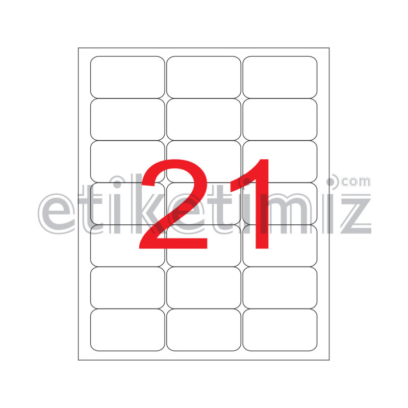63.5x38 mm Şeffaf Lazer Etiket 63.5x38 mm Şeffaf Lazer Etiket
