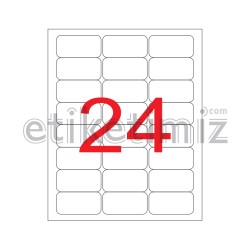 64x34 mm Şeffaf Lazer Etiket