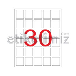 38x44.5 mm Şeffaf Lazer Etiket