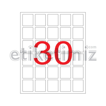 38x44.5 mm Şeffaf Lazer Etiket