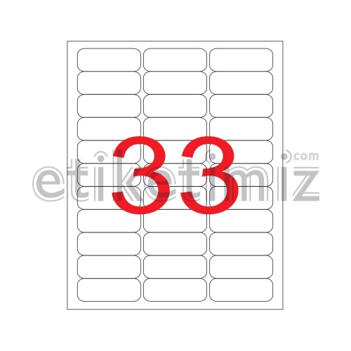 63.5x25.4 mm Şeffaf Lazer Etiket 63.5x25.4 mm Şeffaf Lazer Etiket