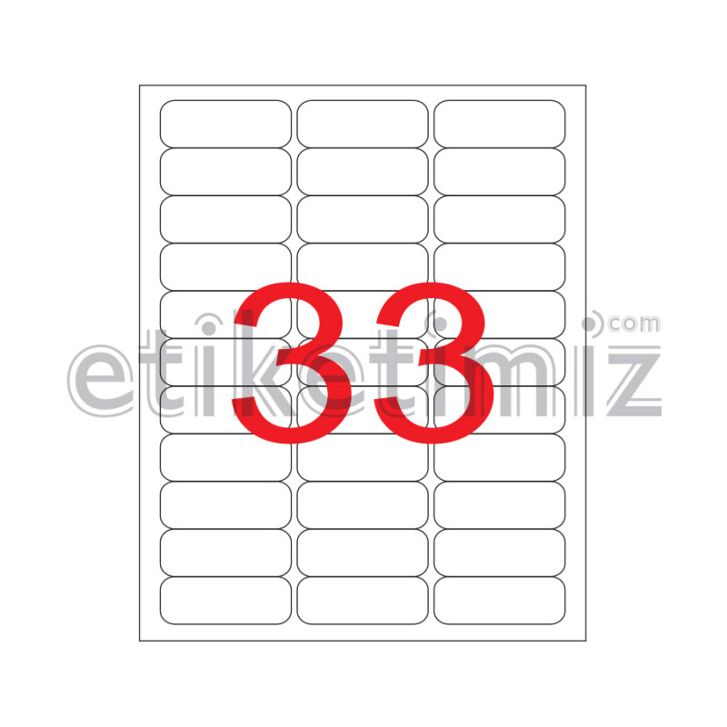 63.5x25.4 mm Şeffaf Lazer Etiket 63.5x25.4 mm Şeffaf Lazer Etiket