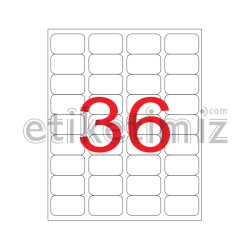 45x30 mm Şeffaf Lazer Etiket