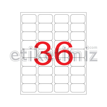 45x30 mm Şeffaf Lazer Etiket