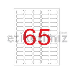 38x21 mm Şeffaf Lazer Etiket